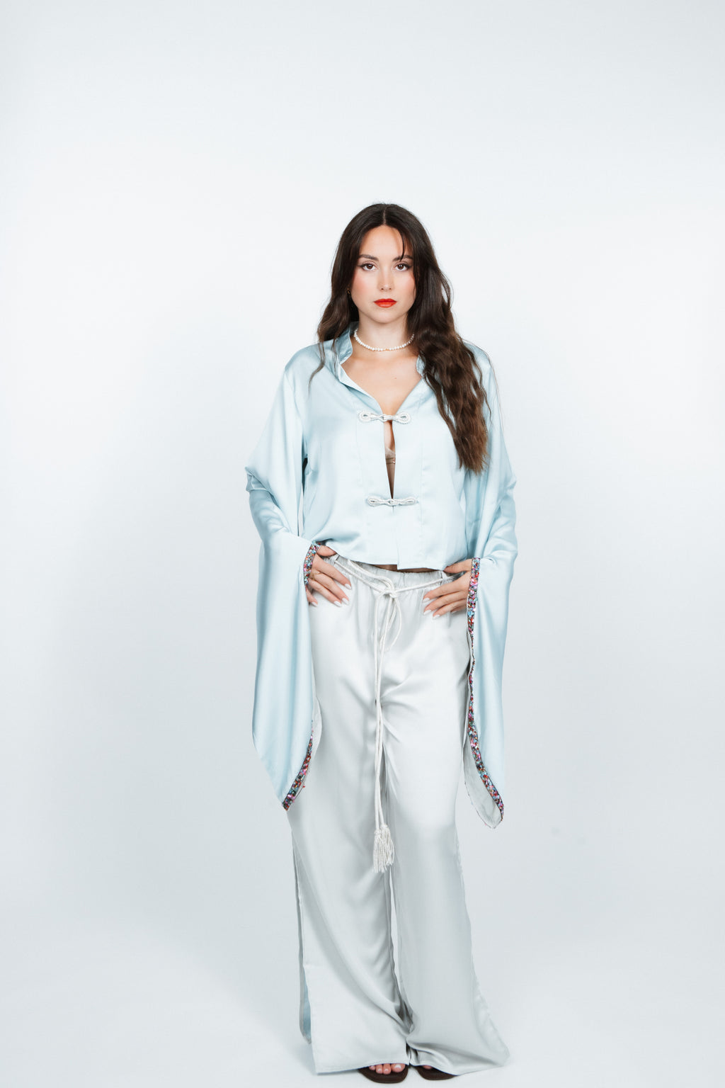 Sky Veil Set - Grey & Sky Blue